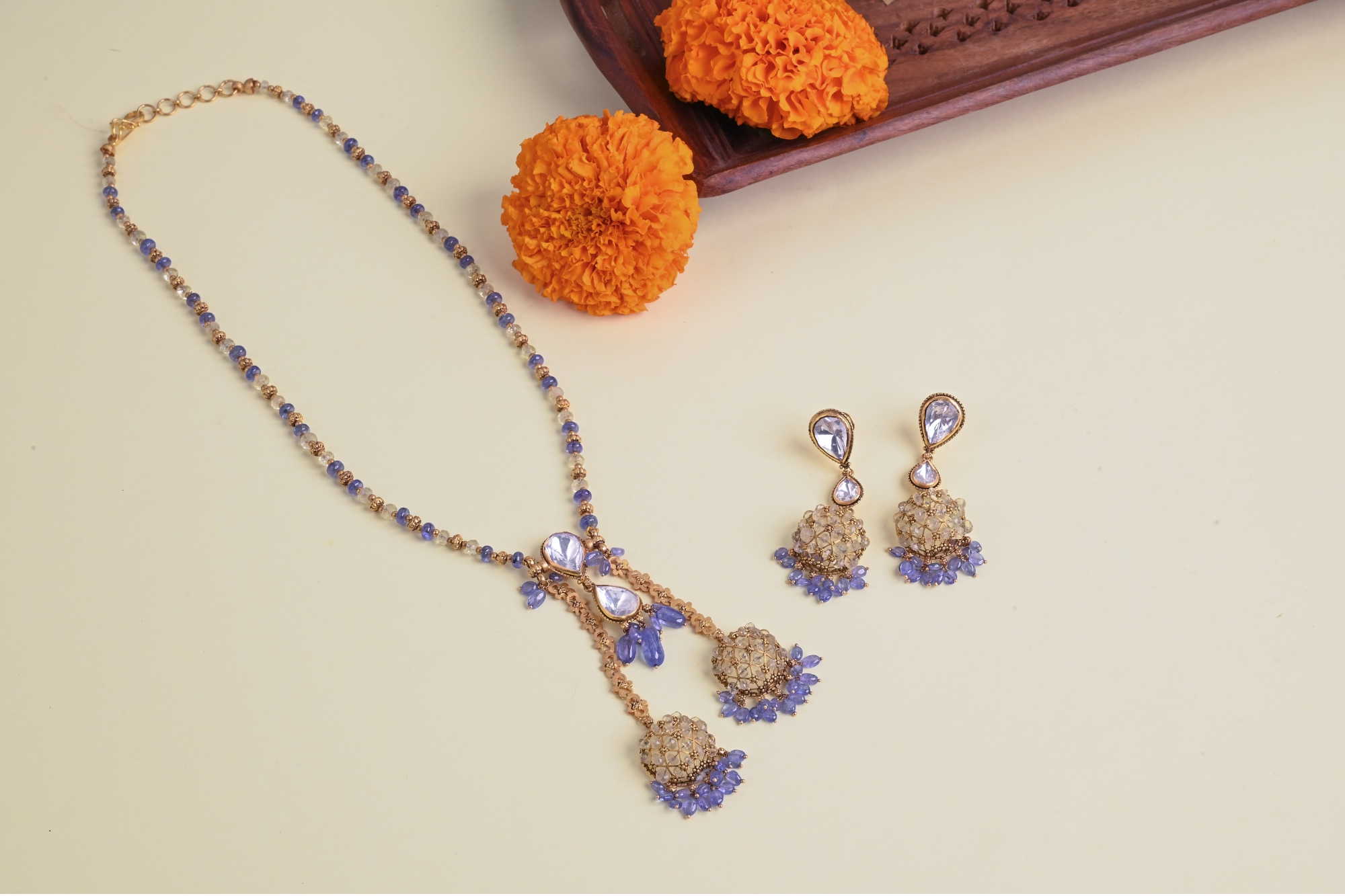 antique gold necklace set