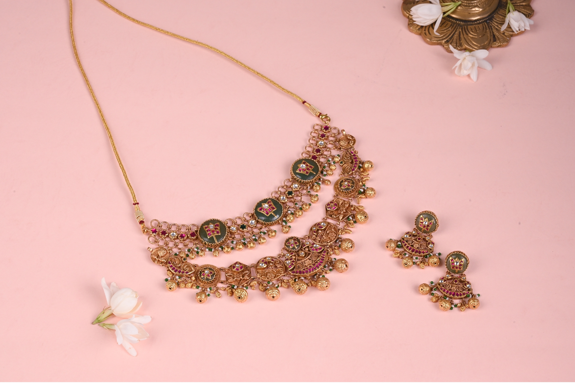 Gold Choker Necklace set