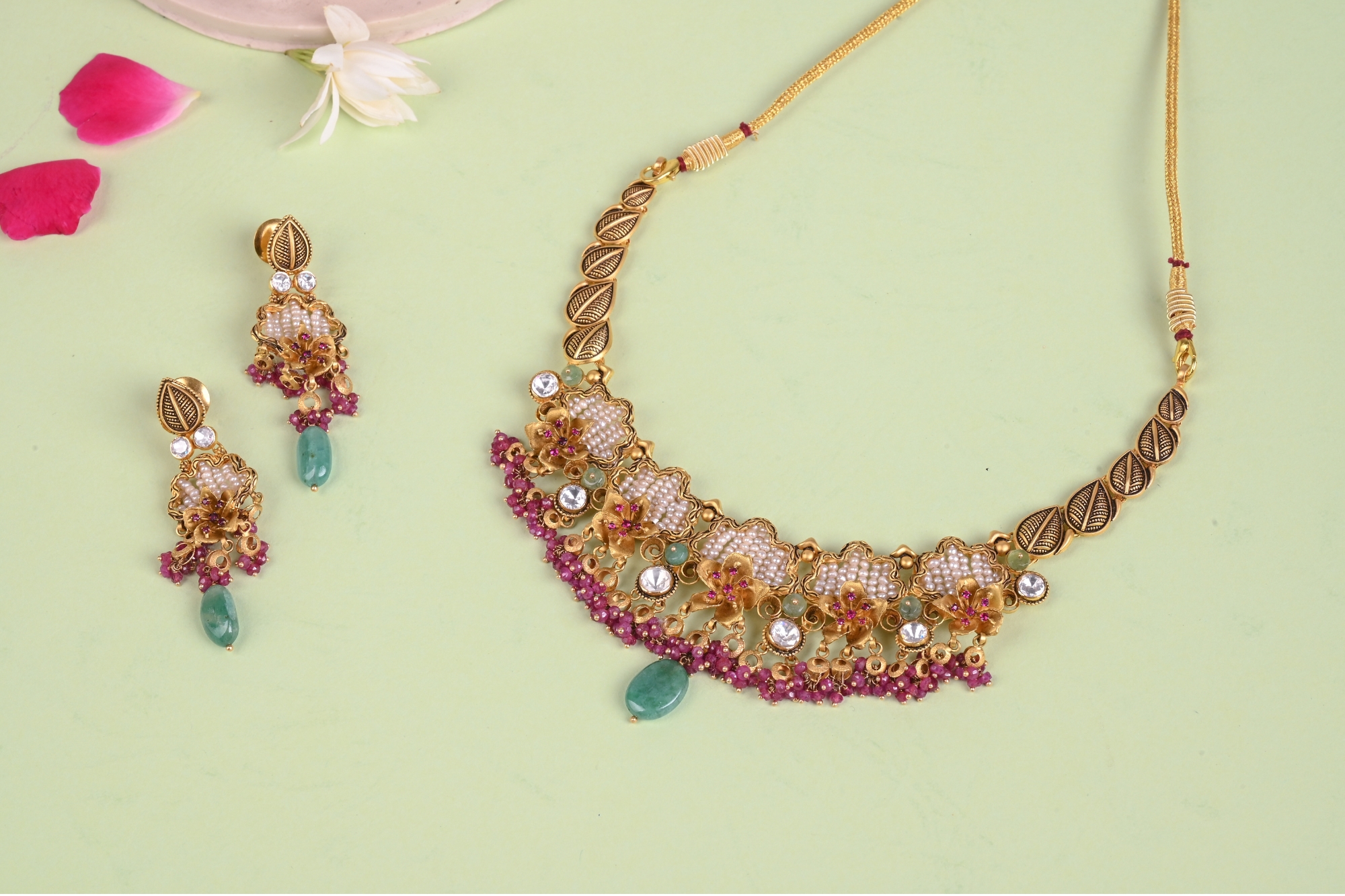 gold necklace set