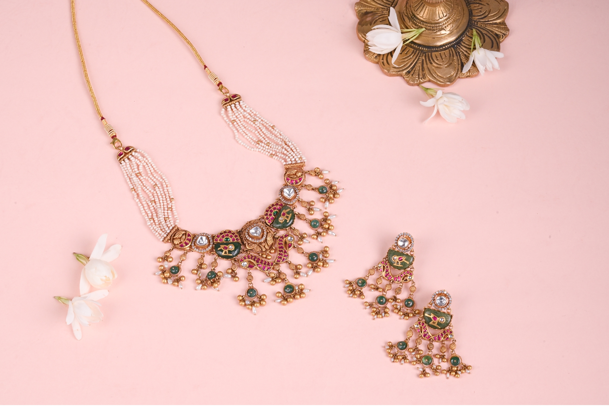 Necklace Set with Polki